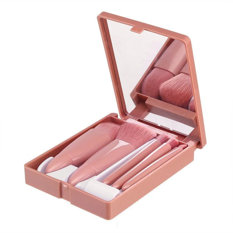 5Pcs Makeup Brush Set – Foundation, Blush, Eyeshadow & Powder Blending Brushes