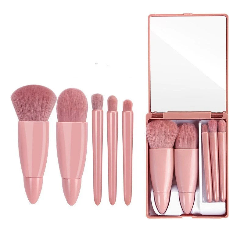 5Pcs Makeup Brush Set – Foundation, Blush, Eyeshadow & Powder Blending Brushes
