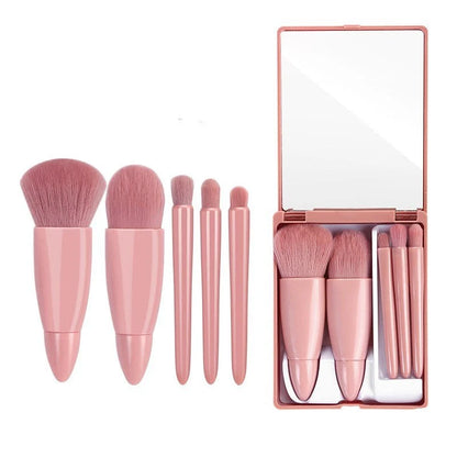 5Pcs Makeup Brush Set – Foundation, Blush, Eyeshadow & Powder Blending Brushes