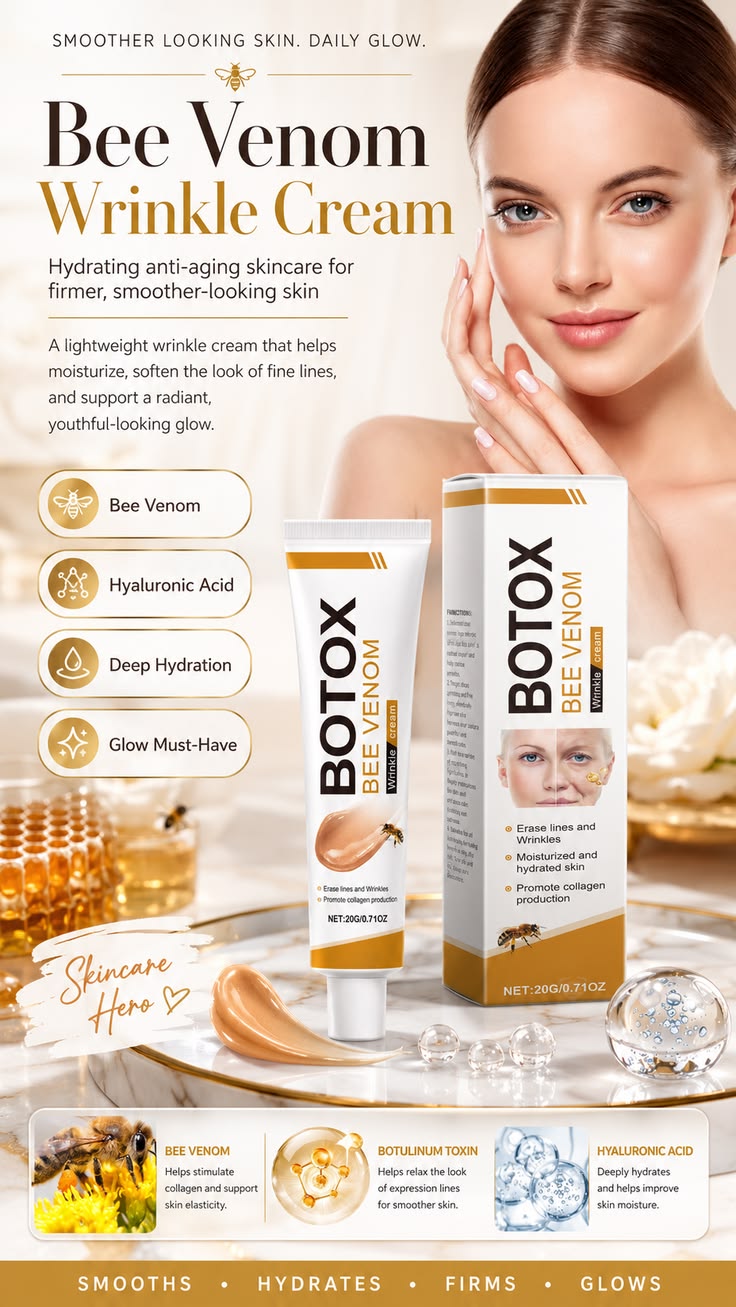 ✨ OUHOE Bee Venom Wrinkle Cream – Anti-Aging Face Moisturizer & Firming Cream