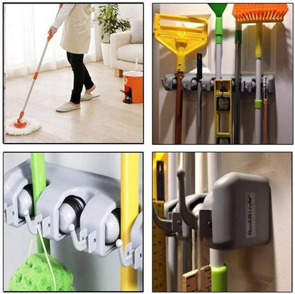 Wall Mounted Broom Holder and Mop Organizer for Home 🧹