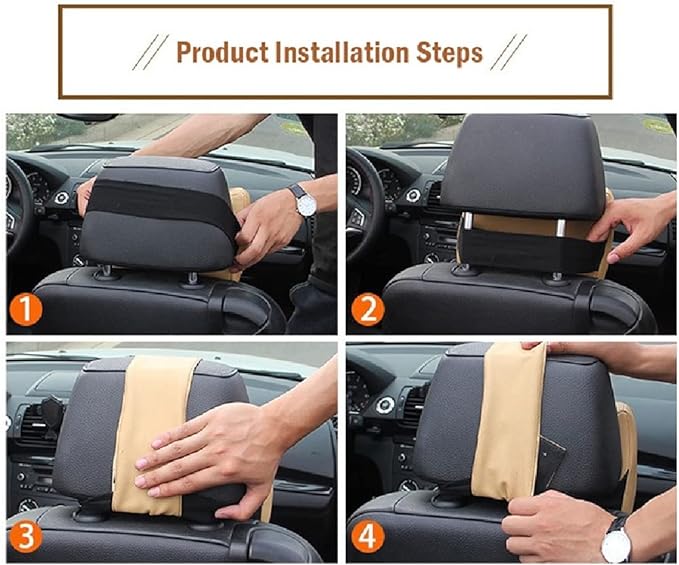 🚗 Universal Car Seat Headrest Pillow – Memory Foam Neck Support Cushion