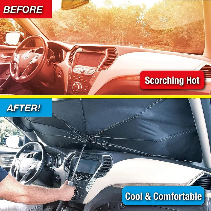 Car Windshield Sun Shade – Foldable UV Protection & Heat Insulation Cover