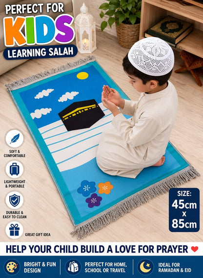 Islamic Educational Prayer Mat for Kids - Interactive Salah Mat
