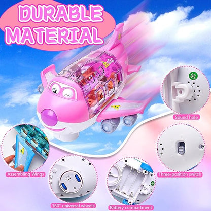 Rotating Electric Airplane Toy for Kids - Bump and Go Plane 🛩️