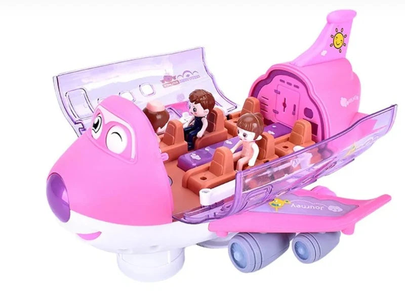 Rotating Electric Airplane Toy for Kids - Bump and Go Plane 🛩️