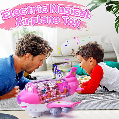 Rotating Electric Airplane Toy for Kids - Bump and Go Plane 🛩️