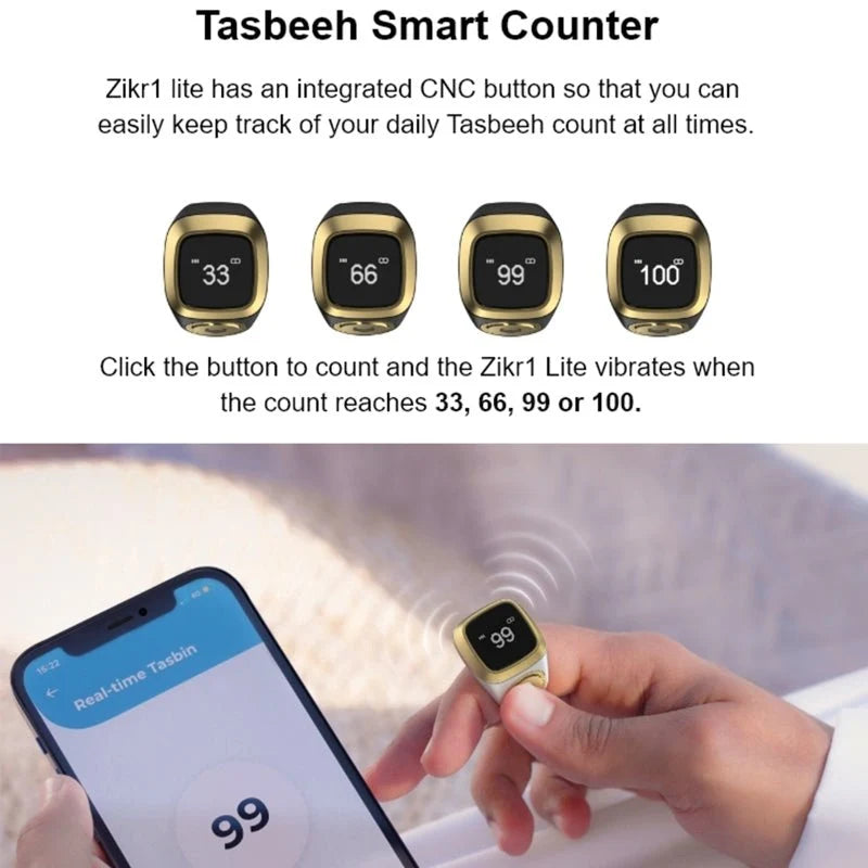 Smart Zikr Ring - Digital Tasbih Counter Ring for Zikr 💍